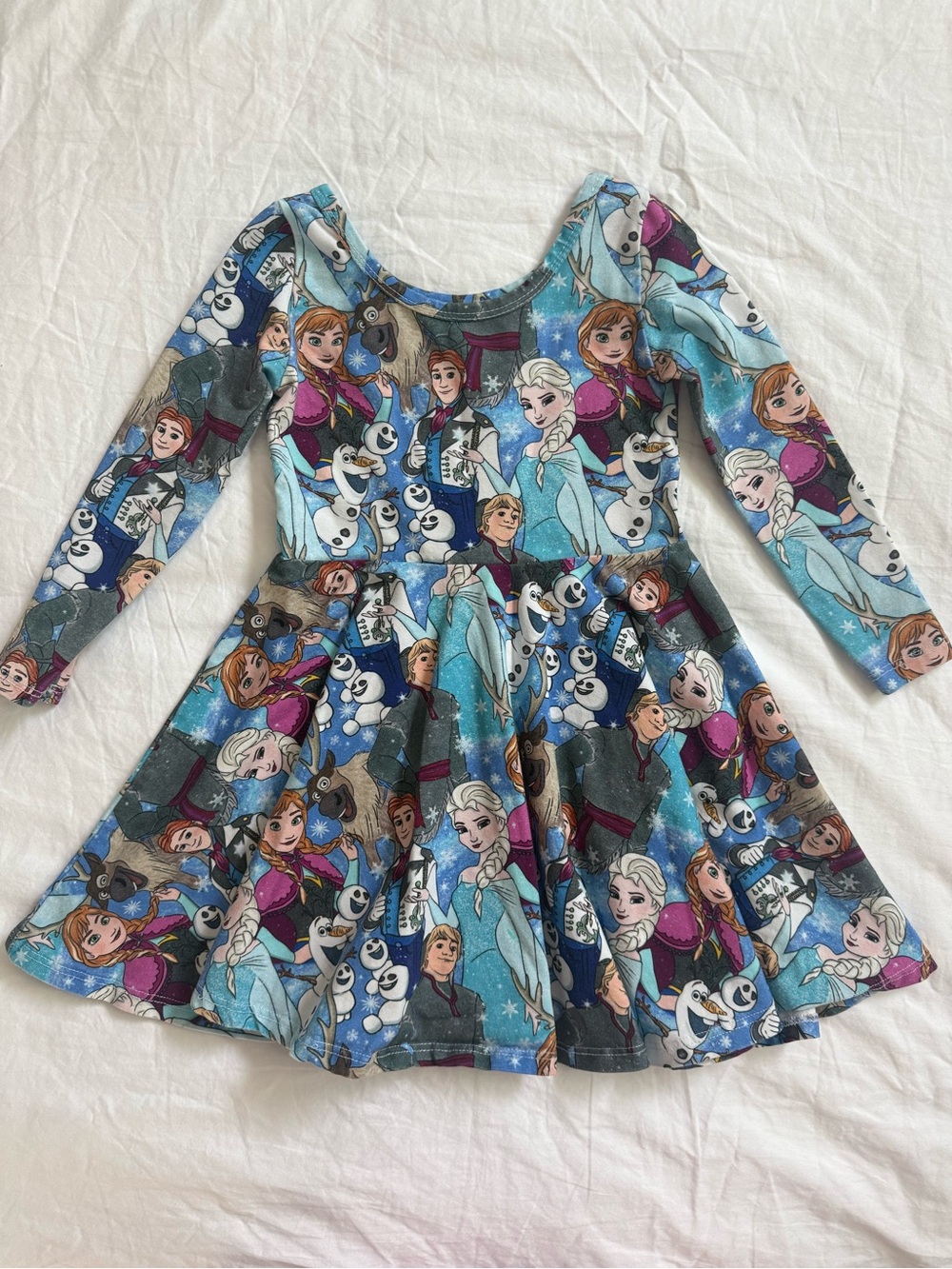 Wild Rich Kids - Frozen-Themed Girls' Blue Character Dress